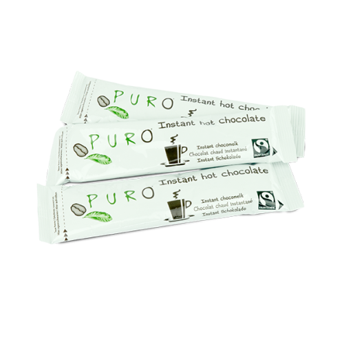 Puro Fairtrade Trinkschokolade Portionsbeutel - 100 x 30g