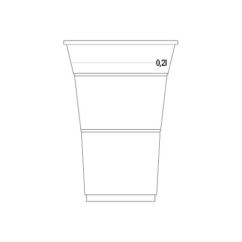 CUP FOR COLD DRINKS 200ml (transparent)