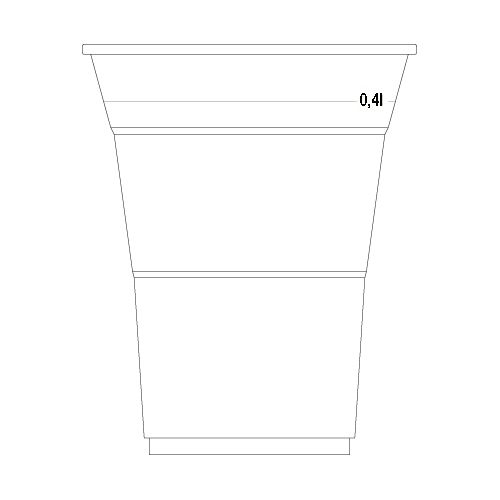CUP FOR COLD DRINKS 400ml (transparent)